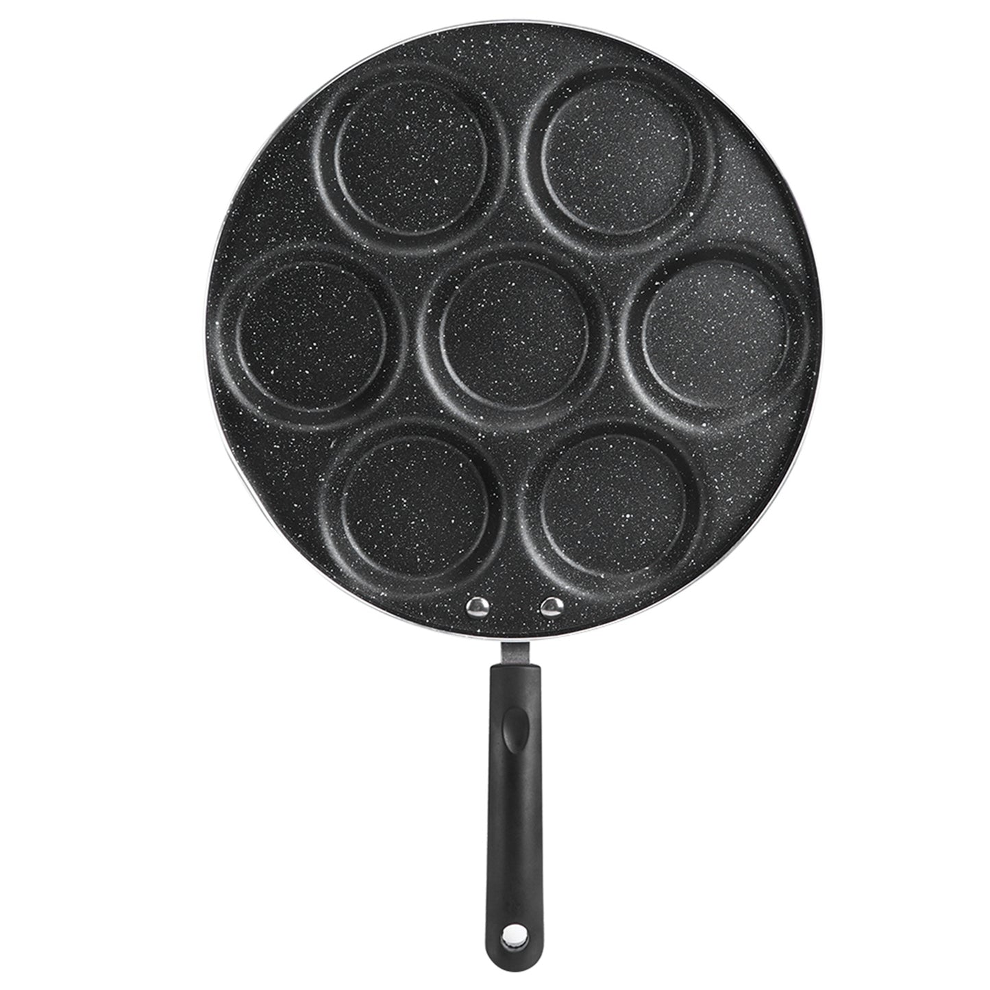 Non-Stick 7-Hole Frying Pan - Cook Eggs & Burgers Easily