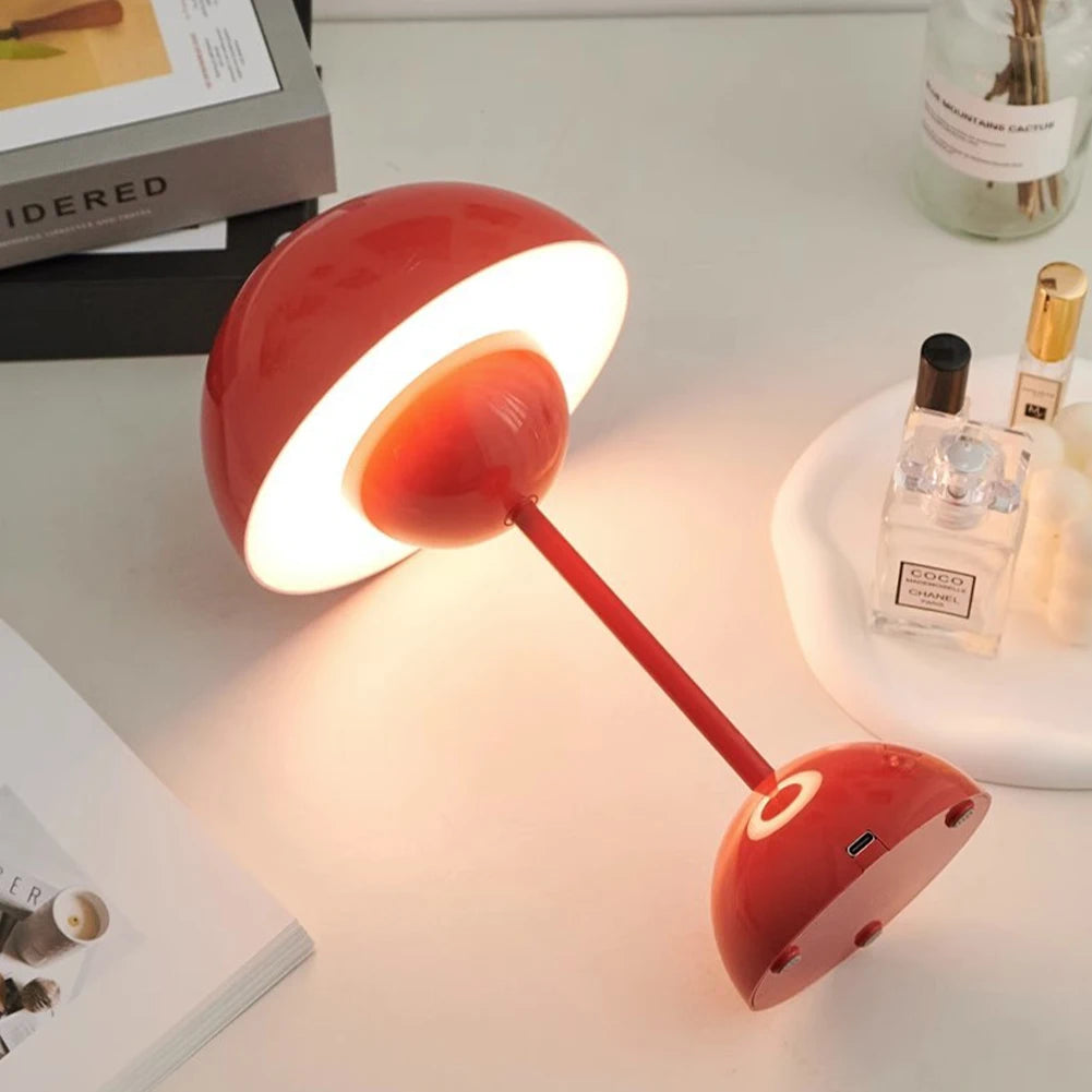 Rechargeable LED Desk Lamp - Modern Mushroom Night Light