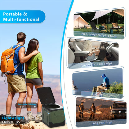 Portable Camping Toilet - Foldable Travel Potty for Emergencies