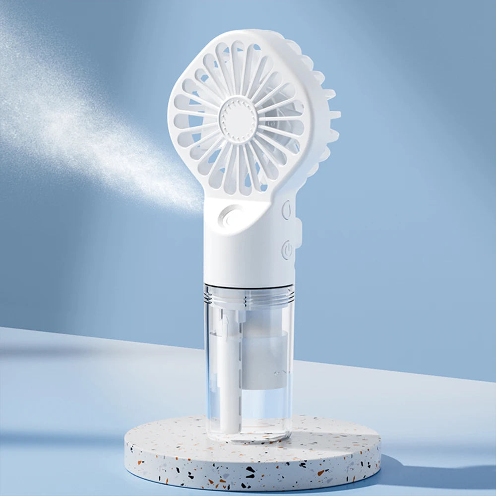 Handheld USB Spray Mist Fan - Powerful 4-Speed Cooling