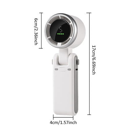 Portable Turbo Fan 2024: Neck-Hanging, 5-Speed, Brushless