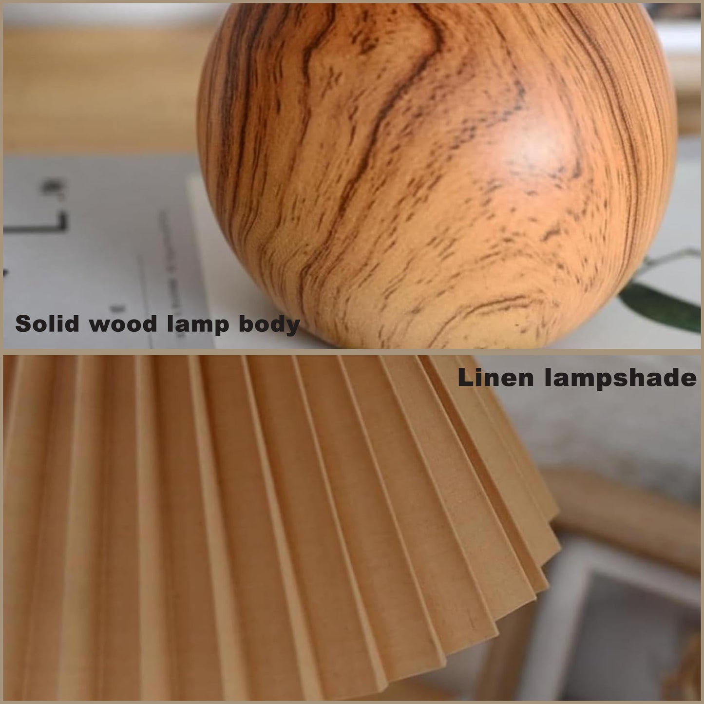 LED Table Lamp Nordic Pleated Fabric Tricolour Light