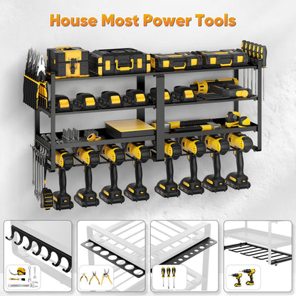 Power Tool Organizer Wall Mount - Heavy Duty Drill Holder