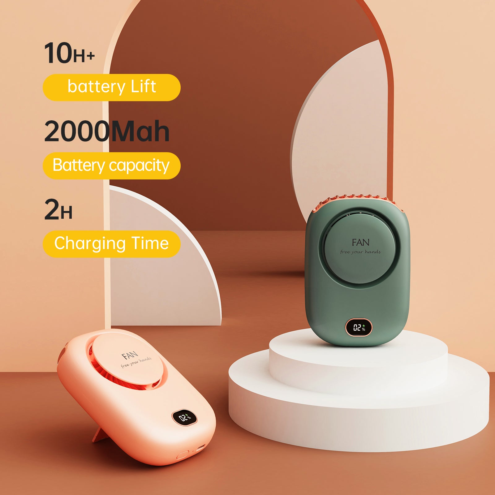  Portable Neck Fan - USB Rechargeable Bladeless Cooling