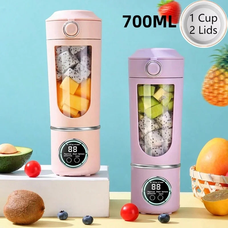 Portable Juice Maker Blender - 700ML, 12-Blades, Fast Mixing