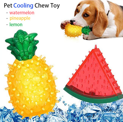 Pet Cooling Chew Toy: Reusable Ice Fruit Shapes for Dogs & Cats