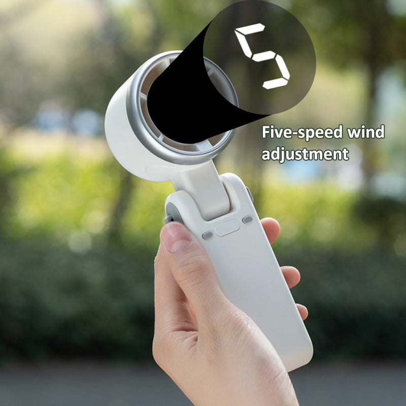 Portable Turbo Fan 2024: Neck-Hanging, 5-Speed, Brushless