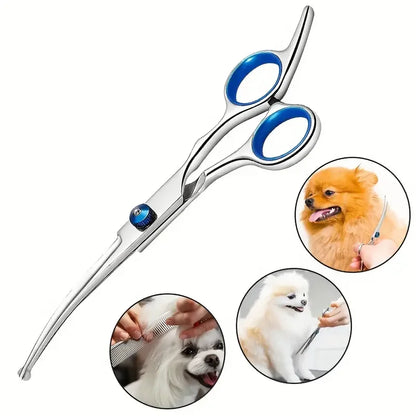 Professional Pet Grooming Scissors Set – 4-Piece Stainless Steel Dog & Cat Hair Cutting Kit