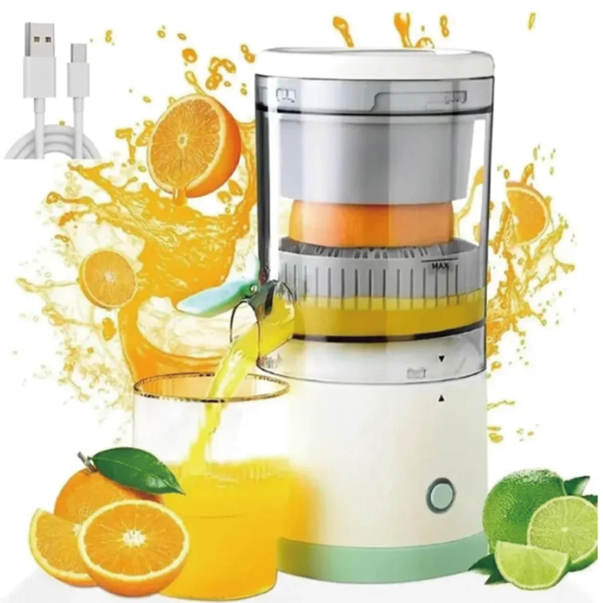 Portable USB Juicer: High Output, Rechargeable, Easy Squeeze