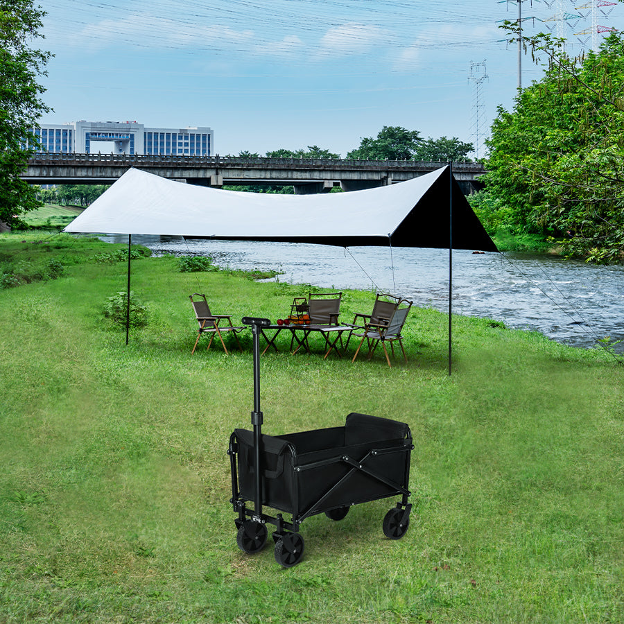 Heavy Duty Folding Cart: Outdoor Camping & Beach Wagon