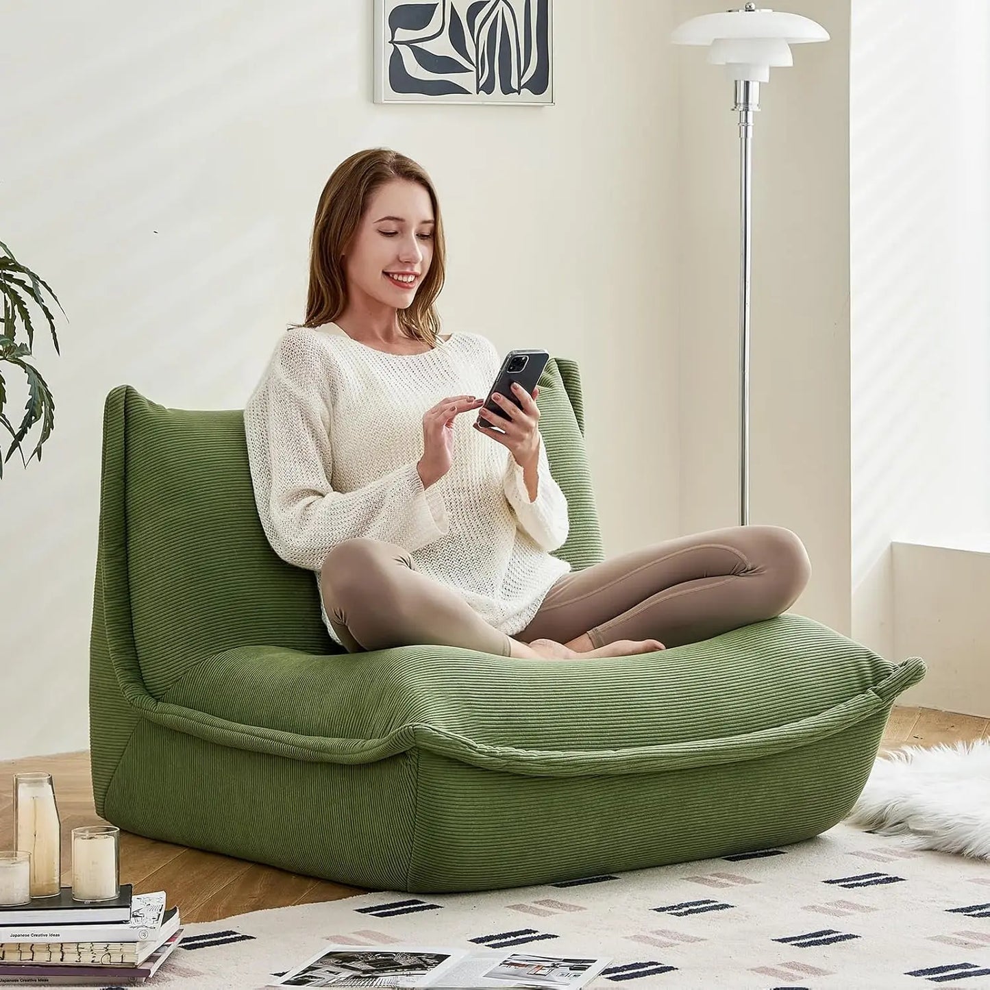 Large Bean Bag Chair - Ergonomic Comfort for Adults