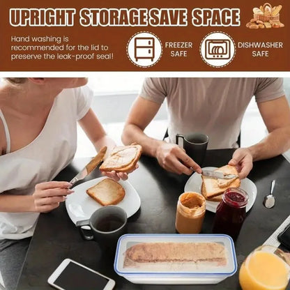 Airtight Bread Storage Box - BPA Free, Keeps Bread Fresh