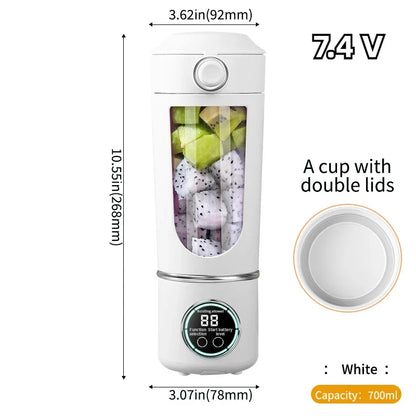 Portable Juice Maker Blender - 700ML, 12-Blades, Fast Mixing