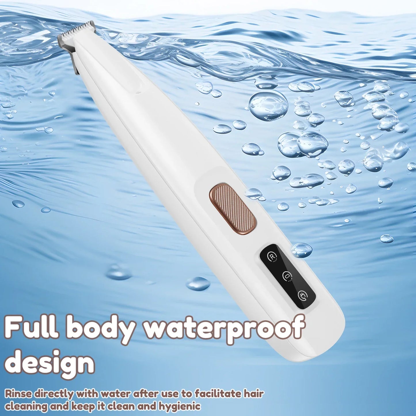 LED Dog Paw Trimmer – Quiet Waterproof Pet Grooming Clipper