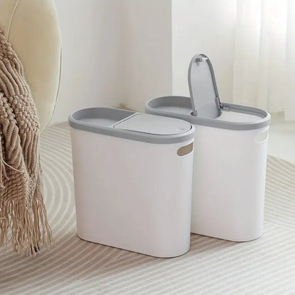 Large Bathroom Trash Can - Covered Press Type, Modern Style