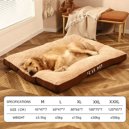 HOOPET Winter Dog Bed - Soft Fleece Blanket & Cushion