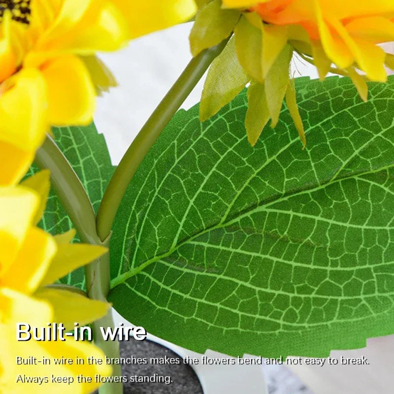 Rechargeable LED Sunflower Lamp - Warm Light for Bedroom
