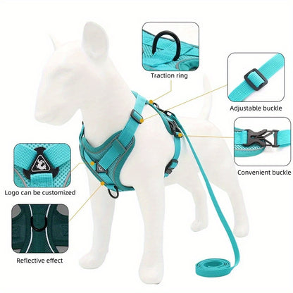 No Pull Dog Harness & Leash Set - Adjustable & Reflective