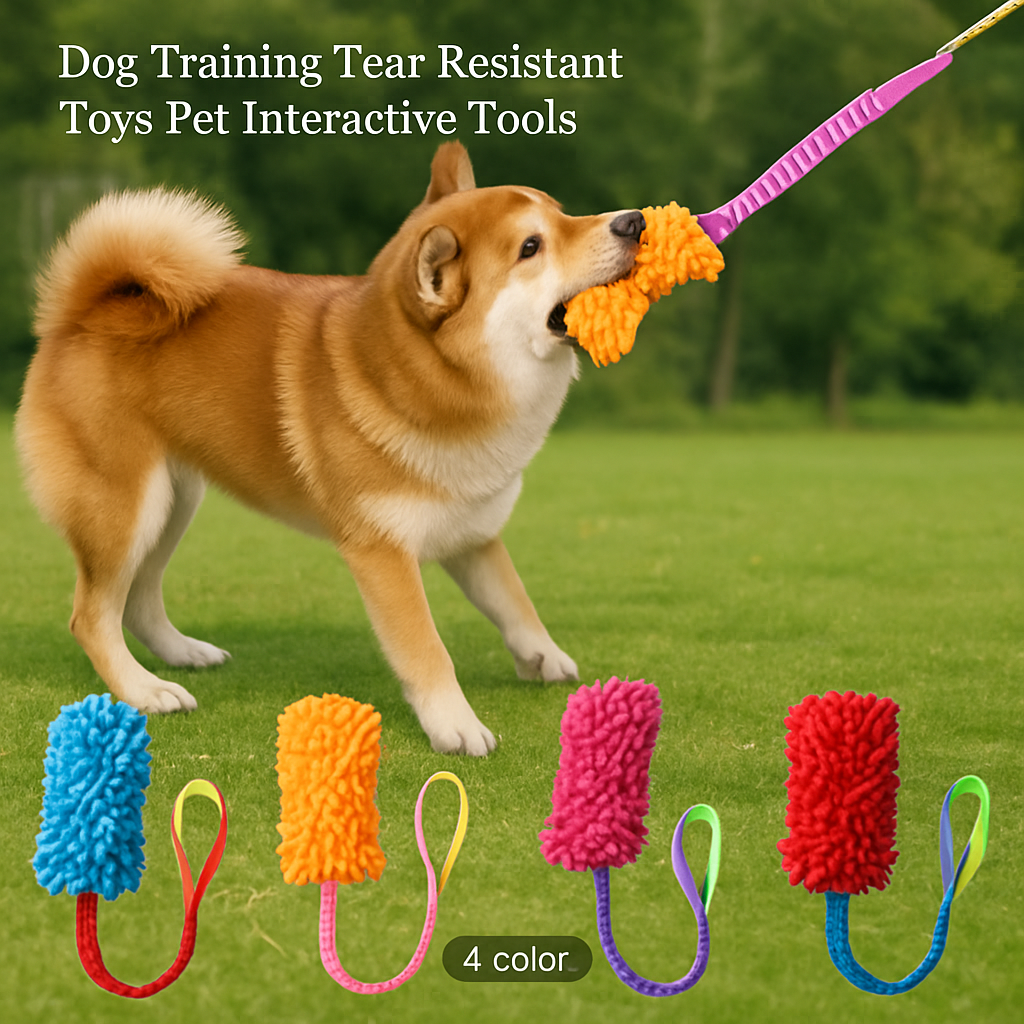 Interactive Dog Chew Toy - Durable Plush, Rope & Teeth Cleaner
