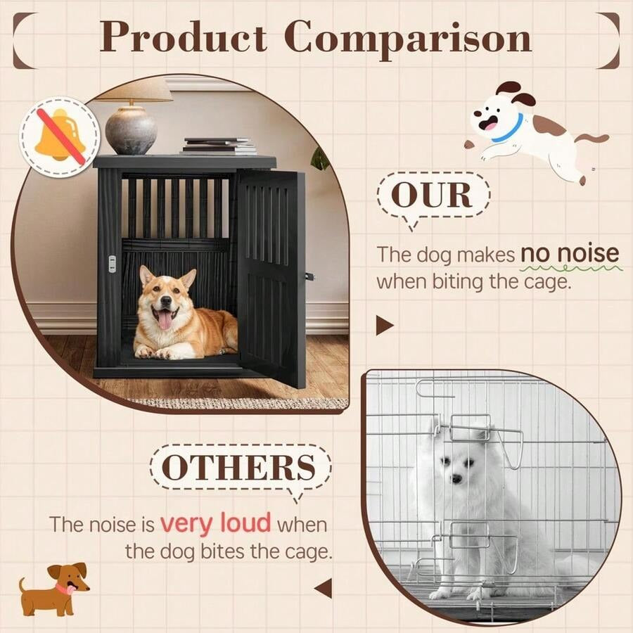Heavy Duty Dog Crate Furniture: 30-Inch Lockable Kennel