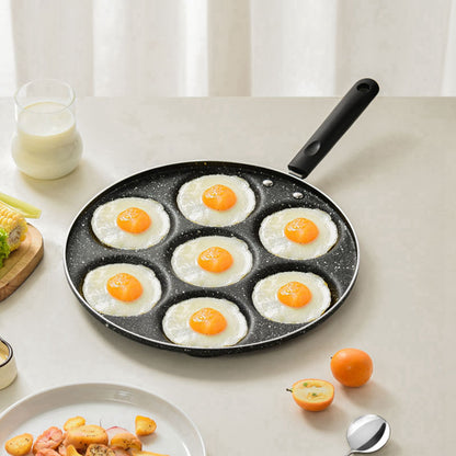 Non-Stick 7-Hole Frying Pan - Cook Eggs & Burgers Easily