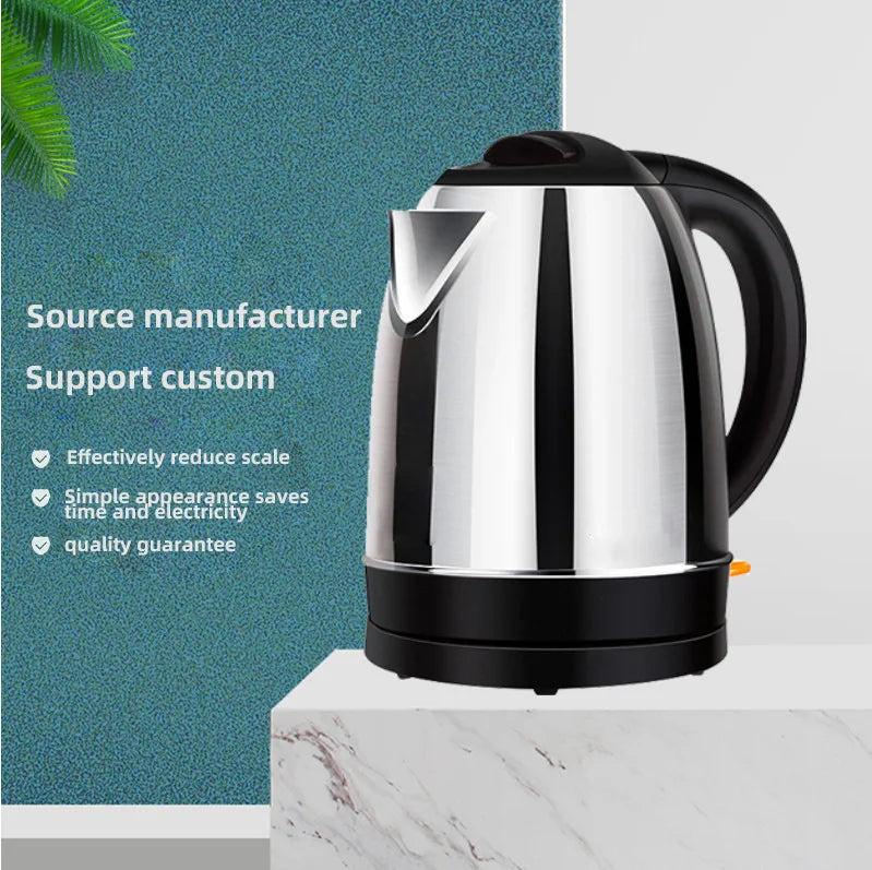 Stainless Steel Electric Kettle 2.0L - Rust-Resistant & Durable