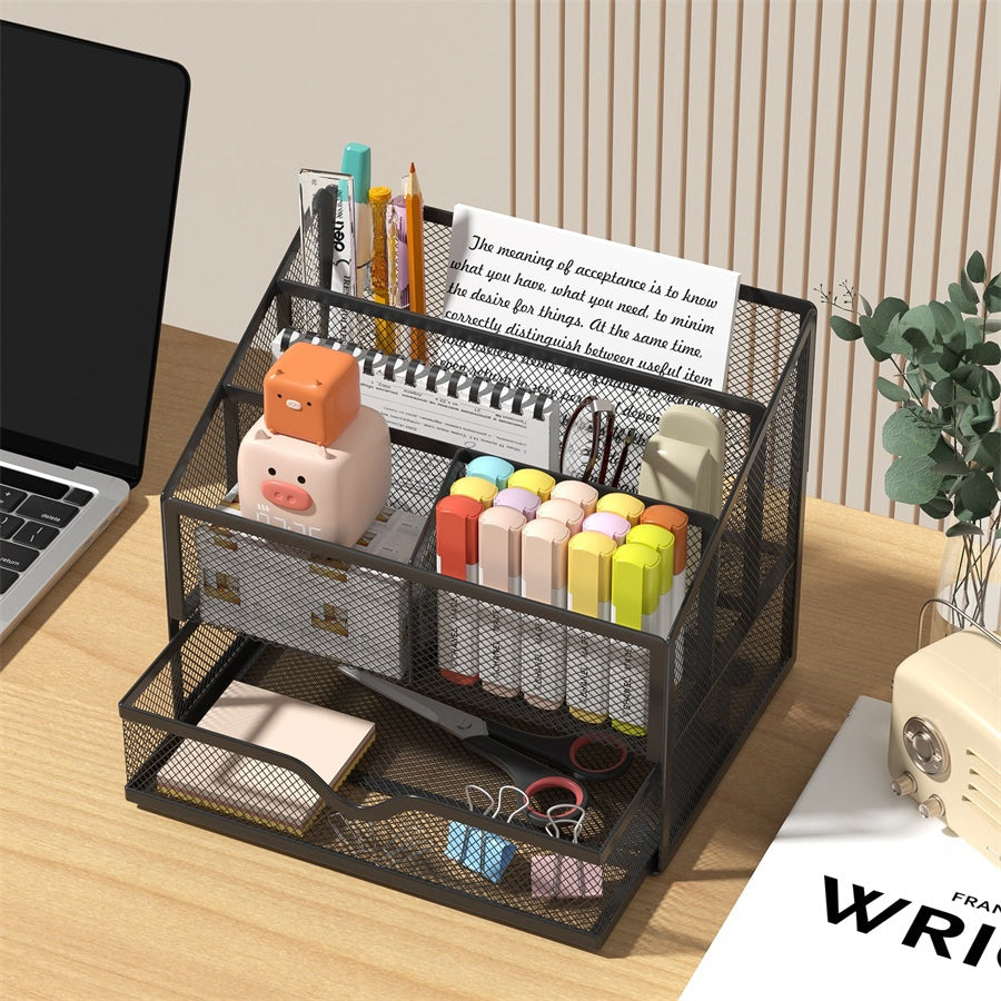Metal File Holder & Desk Organizer for Office/School
