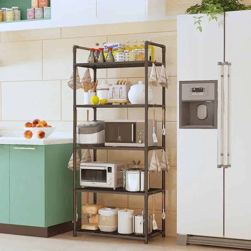 Multi-Layer Movable Storage Rack for Kitchen & Bathroom