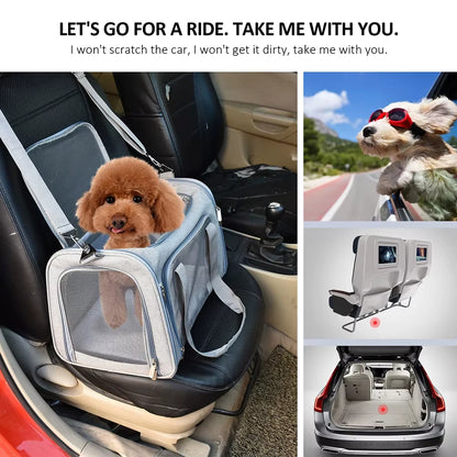Breathable Pet Travel Carrier – Airline-Friendly Carrier for Cats and Small Dogs