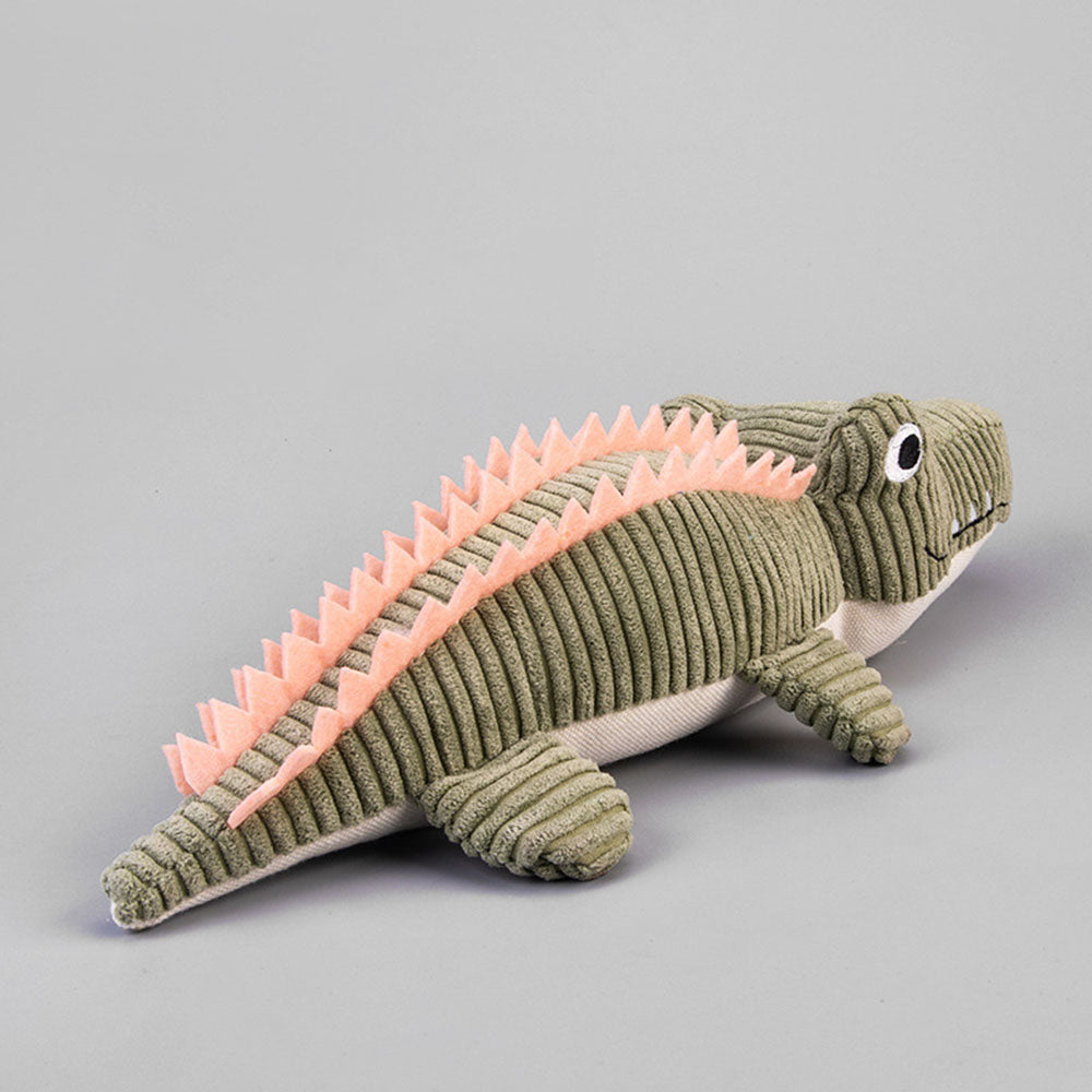 Crocodile Plush Dog Toy - Squeaky, Bite-Resistant Fun