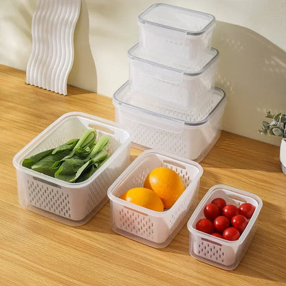Fridge Food Storage Containers 3Pack - Keep Produce Fresh