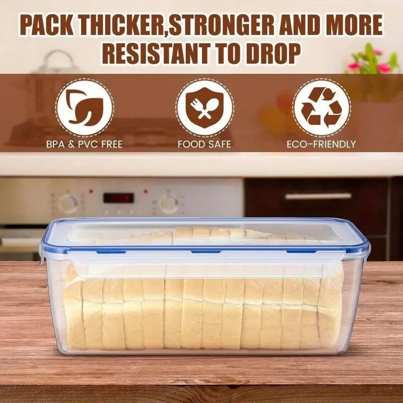 Airtight Bread Storage Box - BPA Free, Keeps Bread Fresh