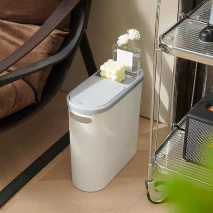 Large Bathroom Trash Can - Covered Press Type, Modern Style