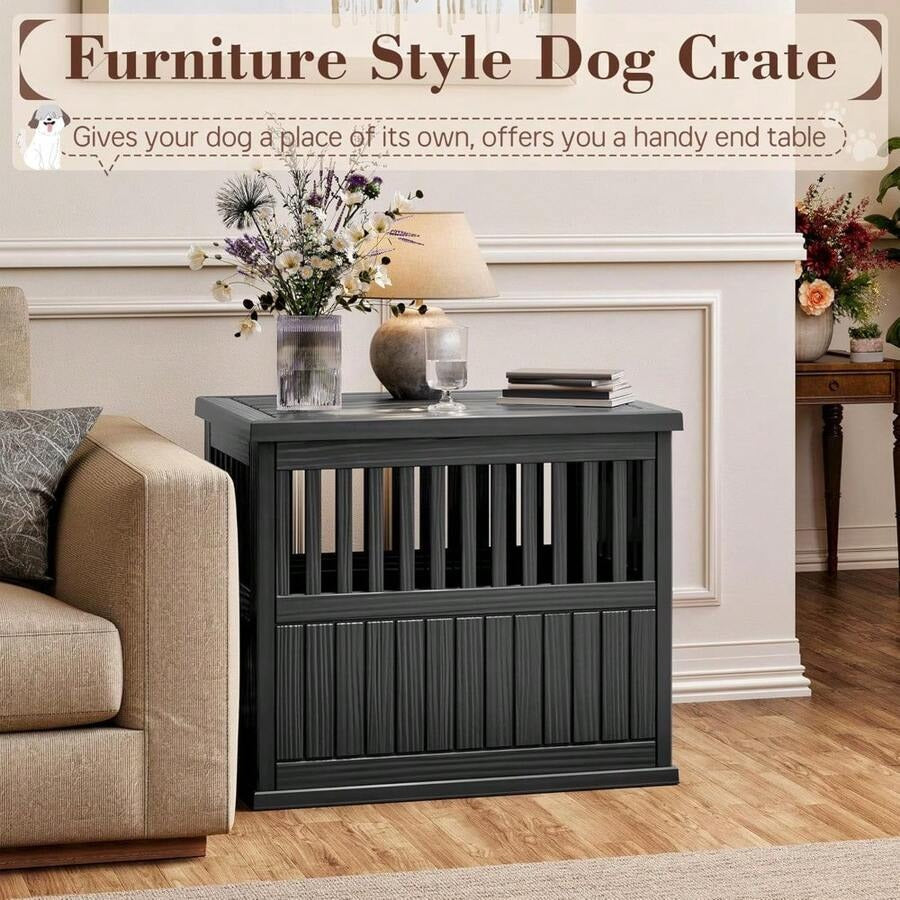 Heavy Duty Dog Crate Furniture: 30-Inch Lockable Kennel