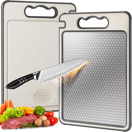 Stainless Steel Cutting Board - Dual-Sided, Scratch Resistant