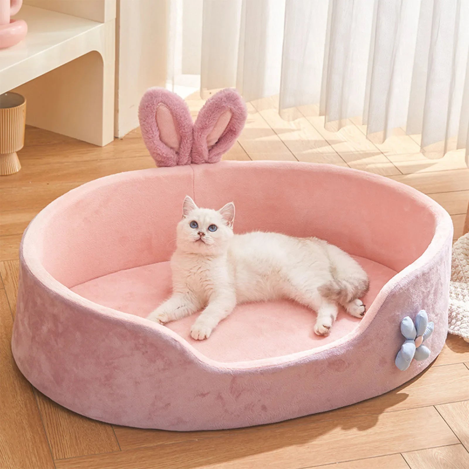 Soft Pet Bed - Washable, All-Season Comfort for Cats & Dogs
