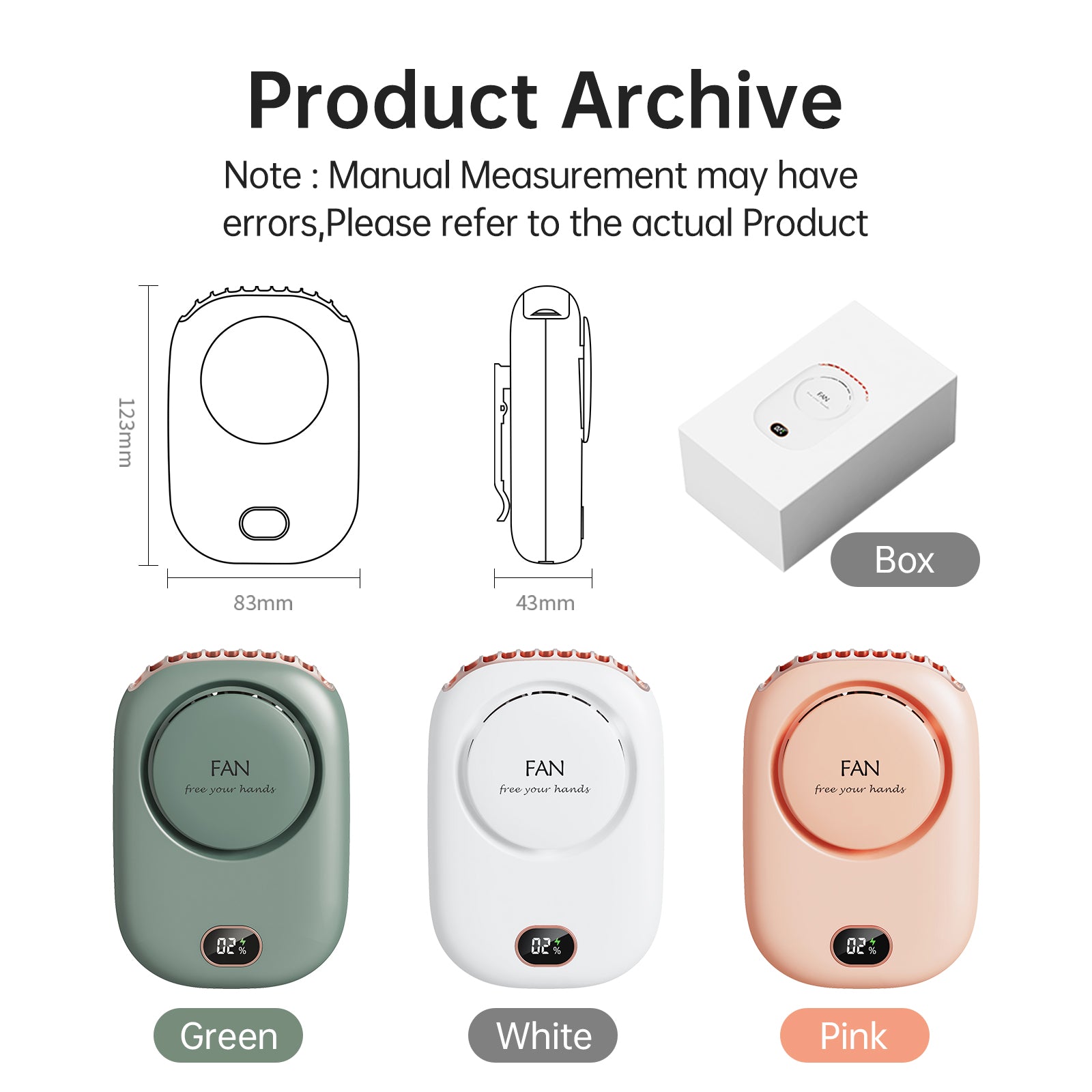  Portable Neck Fan - USB Rechargeable Bladeless Cooling