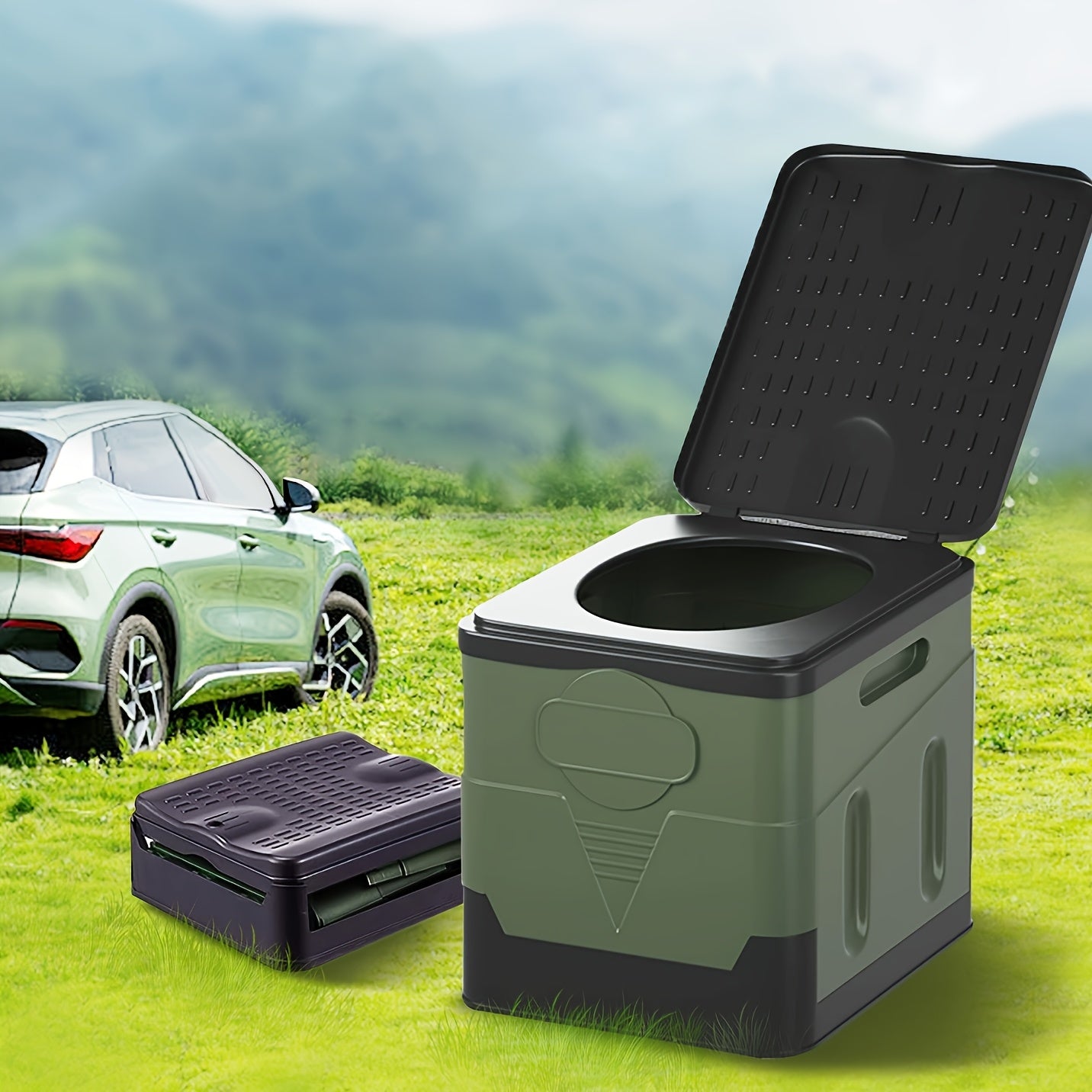 Portable Camping Toilet - Foldable Travel Potty for Emergencies