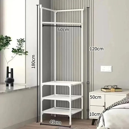 Corner Coat Rack Multifunctional Space-Saving Hall Tree