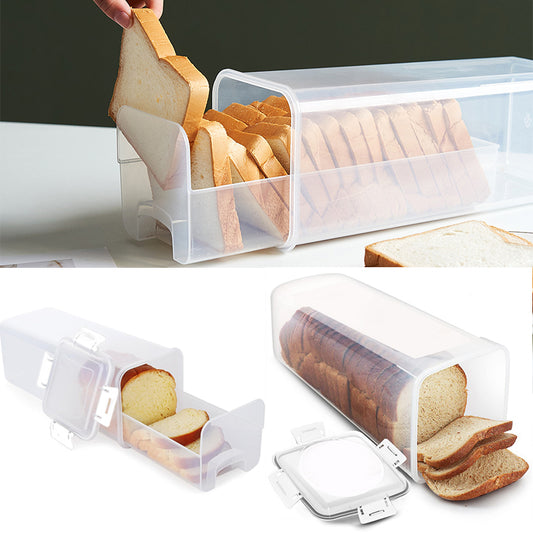 Clear Airtight Bread Container - Tall Bread Saver with Lid