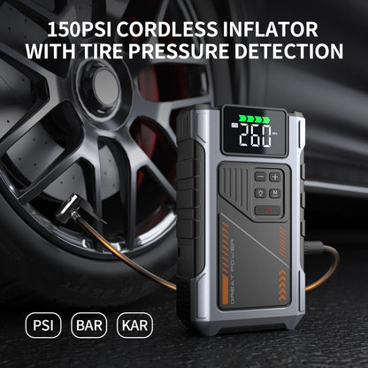 Portable Car Jump Starter 3000A with Air Compressor & LED