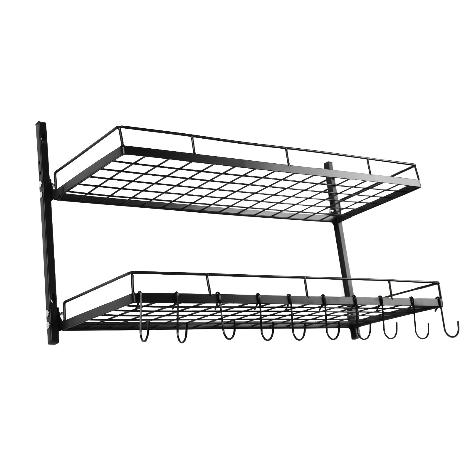 2 Tier Hanging Pot Rack - Space-Saving Kitchen Storage