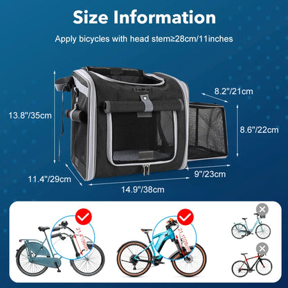 Expandable Pet Travel Backpack & Bike Carrier