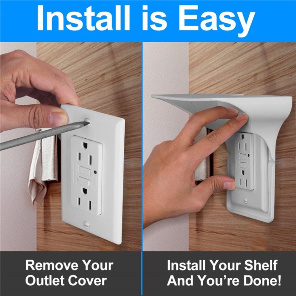 Wall Outlet Shelf for Phone Charging - Sturdy & Convenient