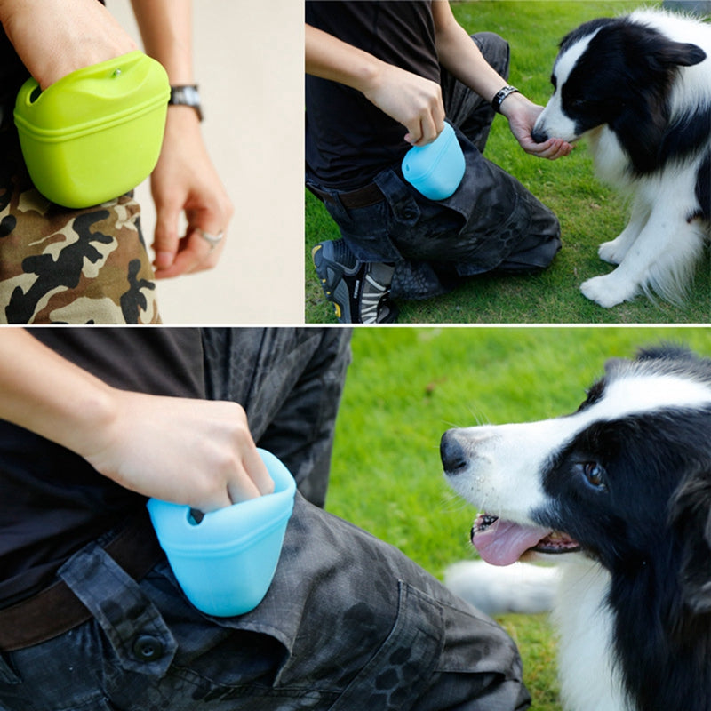 Portable Silicone Dog Treat Pouch - Easy Access & Durable