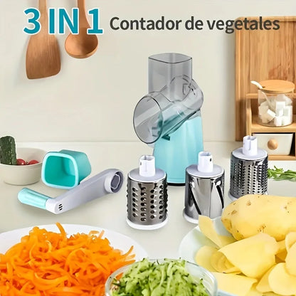 Vegetable and Fruit Slicer Grater - Efficient Drum Cutter for Fast Shreds