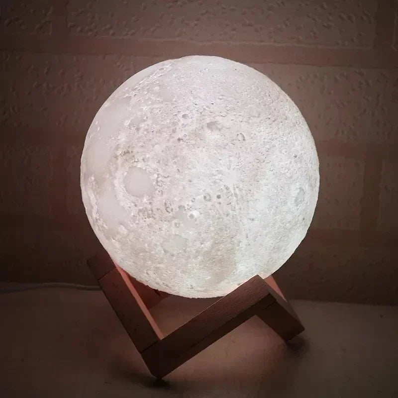 Full Moon 3D Lamp: Ultrasonic Humidifier & Aroma Diffuser
