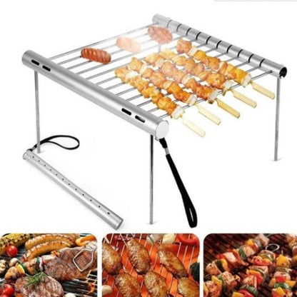 Portable Stainless Steel BBQ Grill - Compact & Durable