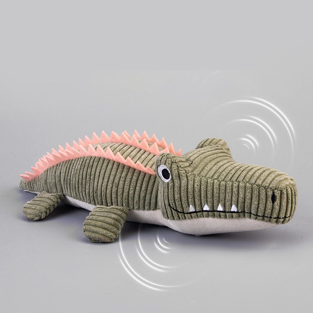 Crocodile Plush Dog Toy - Squeaky, Bite-Resistant Fun