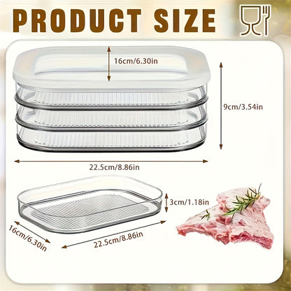 PP Meat Preservation Box - Fridge Safe, Sealed, Transparent